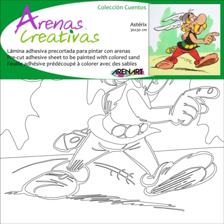 LÁMINA PARA PINTAR CON ARENA ASTERIX 30 X 30 CM