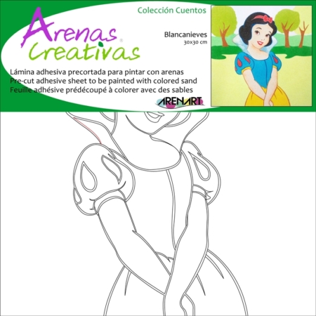 LÁMINA PARA PINTAR CON ARENA BLANCANIEVES 30 X 30 CM