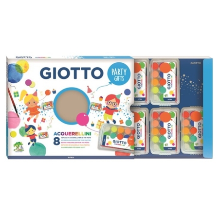 SET DE 8 CAJAS DE 15 ACUARELAS GIOTTO PARTY