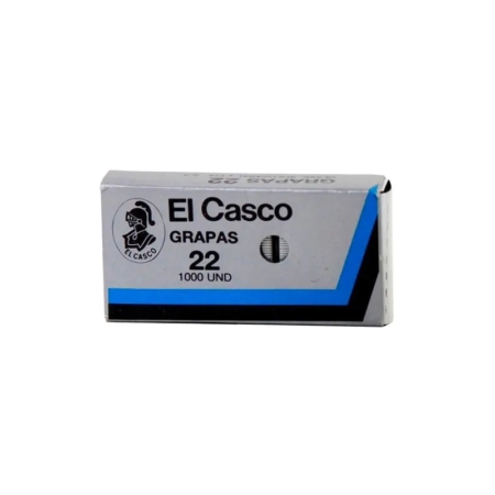 Caja de 1000 grapas galvanizadas Casco No. 22