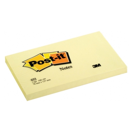 Taco de notas adhesivas Post-It 655 76 x 127 mm