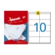 CAJA DE 100 HOJAS DE ETIQUETAS ADHESIVAS BLANCAS PERMANENTES DISNAK 105 X 57 MM 11578