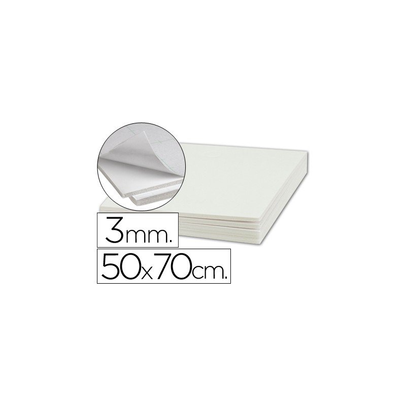 CARTON PLUMA 5 MM 100X70 CM NEGRO MATE