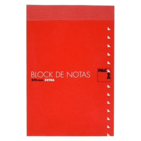 Bloc de notas con tapa Pacsa Fº liso 80 hojas microperforadas