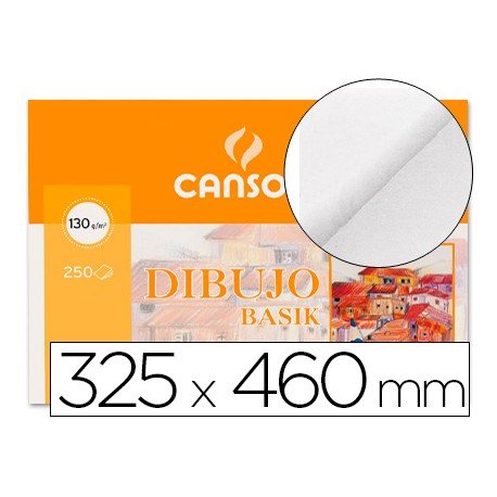 Paquete de 250 láminas de dibujo sin recuadro A3+ de 130 grs/m² Canson