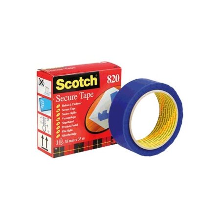 Cinta adhesiva de seguridad Scotch 35 mm x 33m azul