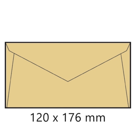 Caja de 500 sobres caña engomados 120 x 176 mm Sam