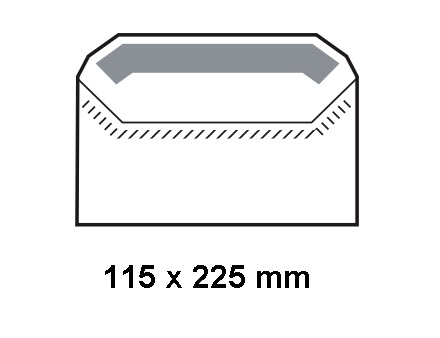 Caja de 500 sobres Offset blancos americanos con inspección postal Sam