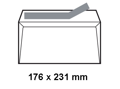 Caja de 250 sobres Offset autoadhesivos blancos 4º Sam