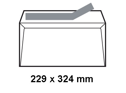 Caja de 250 sobres Offset blancos autoadhesivos C4 Sam