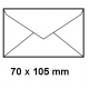 Caja de 500 sobres blancos para tarjeta de visita 70 x 105 mm Sam