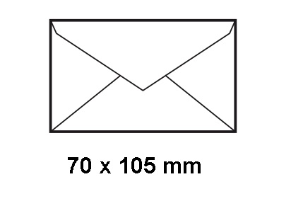 Caja de 500 sobres blancos para tarjeta de visita 70 x 105 mm Sam