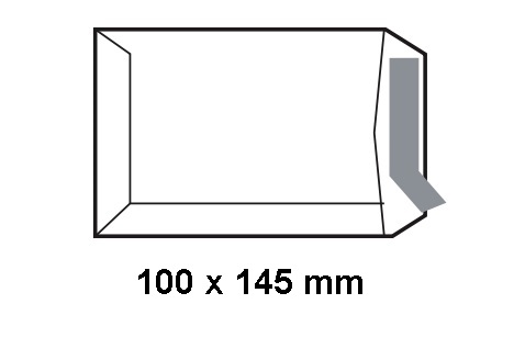 Caja de 1.000 bolsas autoadhesivas kraft 100 x 145 mm Sam
