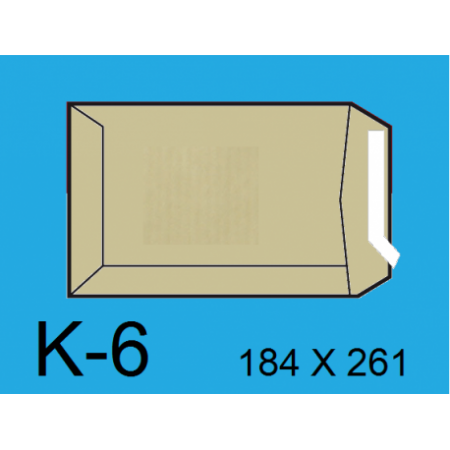 Caja de 250 bolsas autoadhesivas kraft 184 x 261 mm Sam