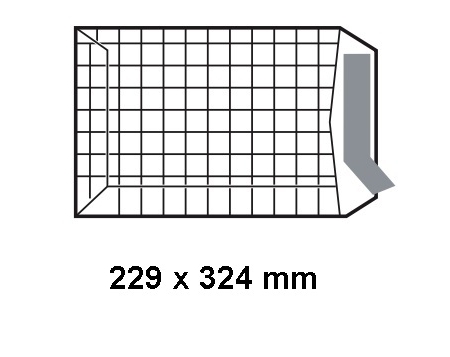 Caja de 100 bolsas autoadhesivas kraft armado 229 x 324 mm Sam