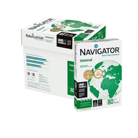Caja de 5 paquetes de papel fotocopia DIN A4 Navigator 80 g