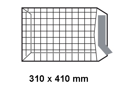 Caja de 100 bolsas autoadhesivas kraft armado 310 x 410 mm Sam