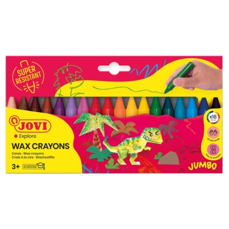 Caja de 18 ceras de colores Jovicolor