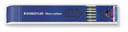 Estuche de 12 minas Mars® carbón 2B Staedtler de 2 mm