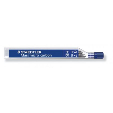 Estuche de 12 minas Mars® micro carbón B Staedtler de 0,7 mm