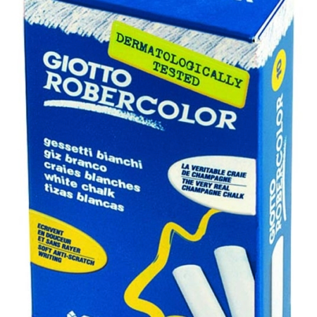 Caja de 10 tizas blancas para pizarra Giotto Robercolor