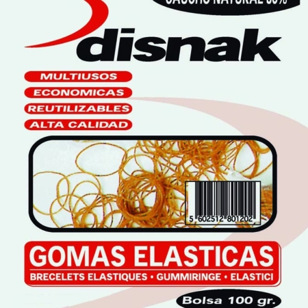 Bolsa de 100 grs. De gomas elásticas Nº 4