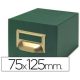 Fichero de cartón verde para 500 fichas Nº 2 de 75 x 125 mm
