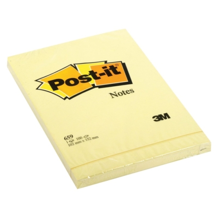 Taco de notas adhesivas Post-it 659 102 x 152 mm