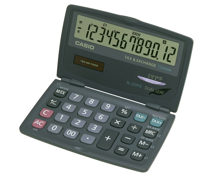 CALCULADORA CASIO SL-220 TE 12 DIGITOS