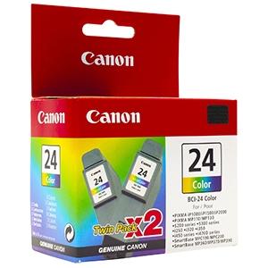 PAQ.DE DOS TINTAS CANON BCI-24 CTP COLOR S-200/300