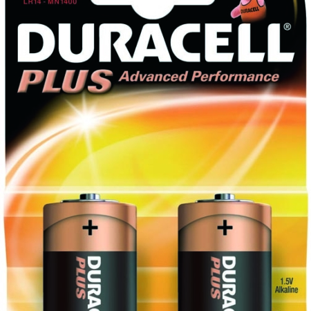 Blíster de 2 pilas alcalinas LR14 de 1,5V Duracell Plus Power