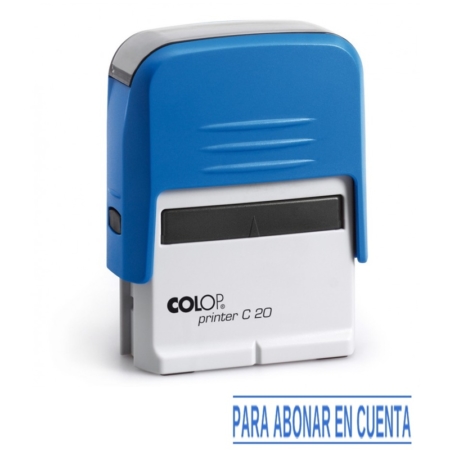 SELLO PRINTER 20 CON FÓRMULA “PARA ABONAR EN CUENTA” AZUL