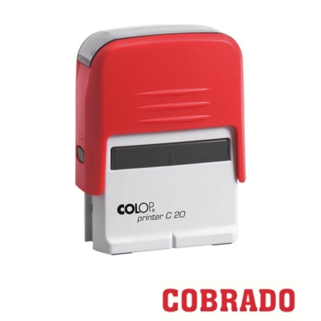 SELLO PRINTER 20 CON FÓRMULA “COBRADO” ROJO