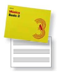 Cuaderno de música 3 pentagramas Additio