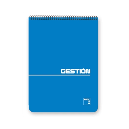Bloc con espiral superior Pacsa Gestión tapa blanda 4º liso 80 hojas