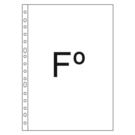 Caja de 100 fundas multitaladro Fº transparente