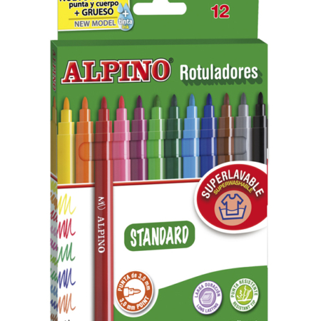 Estuche 24 rotuladores Giotto Turbo Color, colores intensos punta de 2,8mm,  tinta lavable