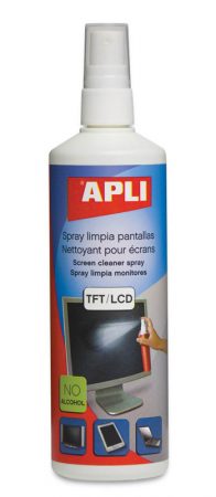 SPRAY PARA LIMPIEZA DE PANTALLAS APLI 250 ML.