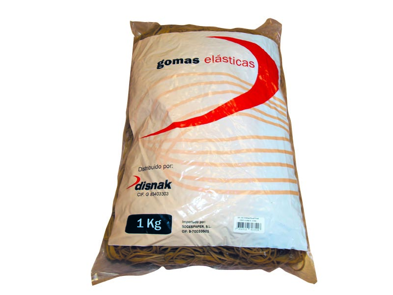 Bolsa de 1kg de gomas elasticas no 18 - Material de oficina, escolar y  papelería