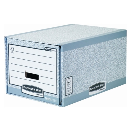 Cajón de cartón gris de 290 x 350 x 545 mm Fellowes