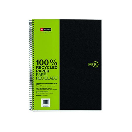 Block Note book Miquel Rius tapa polipropileno reciclado A4 cuadriculado 120 h