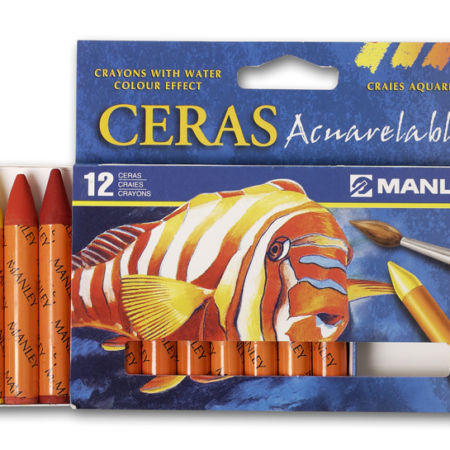 Caja de 12 ceras acuarelables  Manley surtida