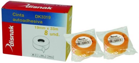 Cinta adhesiva transparente Disnak 19 mm x 33 m