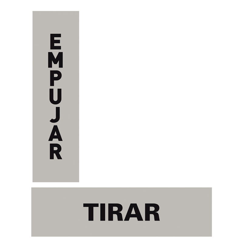 ETIQUETA SEÑALIZACION PUERTAS "TIRAR/EMPUJAR"