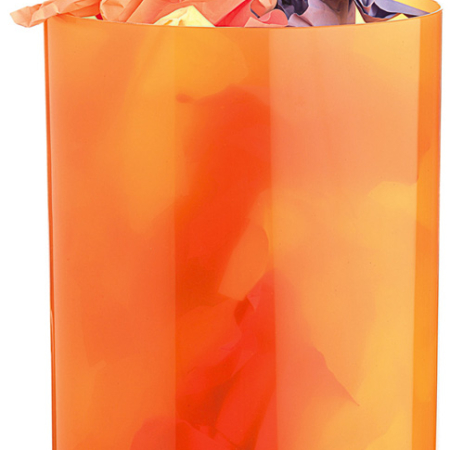 PAPELERA ECOLÓGICA DE PLÁSTICO NARANJA TRASLÚCIDA ARCHIVO 2000