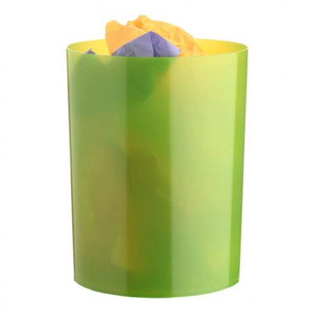PAPELERA ECOLÓGICA DE PLÁSTICO VERDE TRASLÚCIDA ARCHIVO 2000