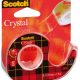 Cinta adhesiva Scotch Crystal con portarrollos 19mm x 7,5m
