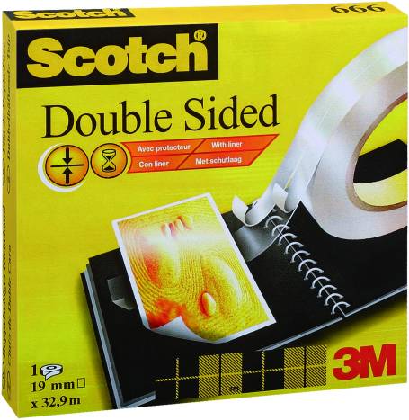 Cinta adhesiva de doble cara Scotch 19mm x 33m