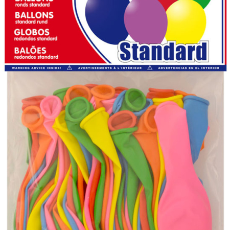 BLISTER 50 GLOBOS Nº9 COLORES SURTIDOS