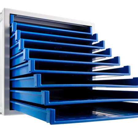 MODULO ORGANIZADOR DE 9 BANDEJAS ARCHISYSTEM AZUL DE ARCHIVO 2000